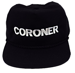Coroner Baseball Cap - White Letters