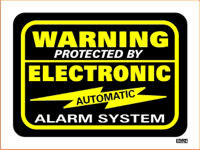 WARNING-Protected By Electronic Automatic Alarm System