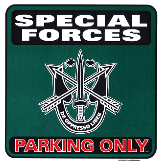 Special Forces Parking Only