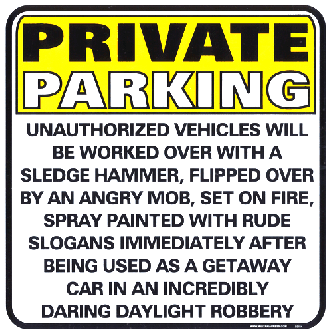 Private Parking Unauthorized Vehicles Will Be