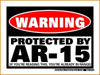Warning-Protected by AR-15